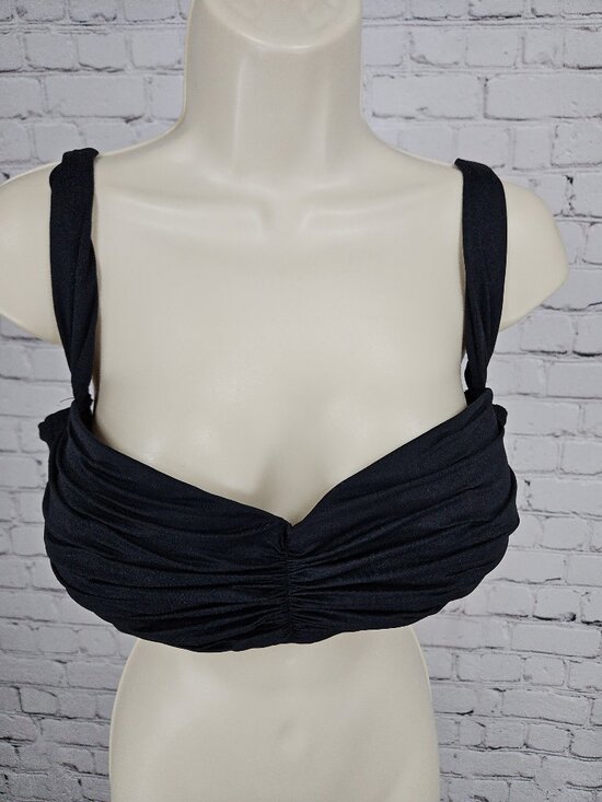 Bleu Rod Beattie Other - Bleu Rod Beattie Black Ruched Underwire Molded Cup Bikini Swim Top 36D